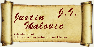 Justin Ikalović vizit kartica